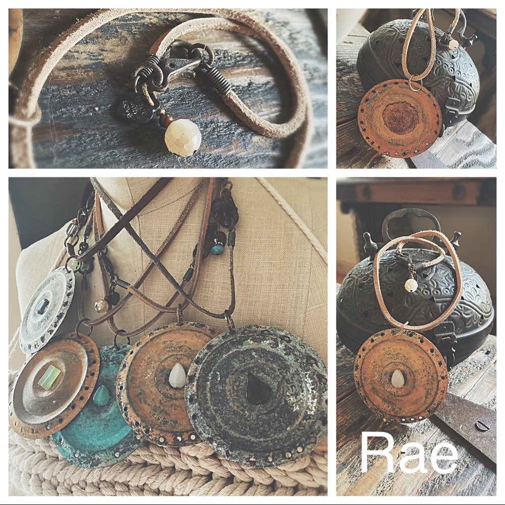 HPπ΅Metal Patina Discs & Leather - Picture 4 of 8